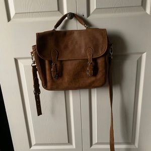 Roots leather bag